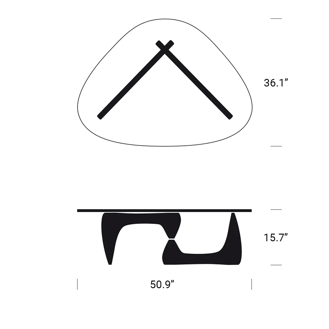 Lume Sculpted Base Table – Replica